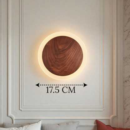 Applique murale moderne en bois à LED, lumière d'ambiance chaleureuse