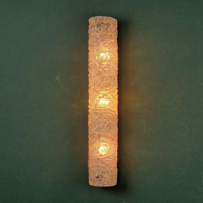 Applique murale rétro, verre texturé dépoli