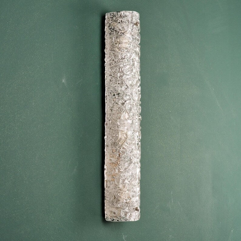 Applique murale rétro, verre texturé dépoli