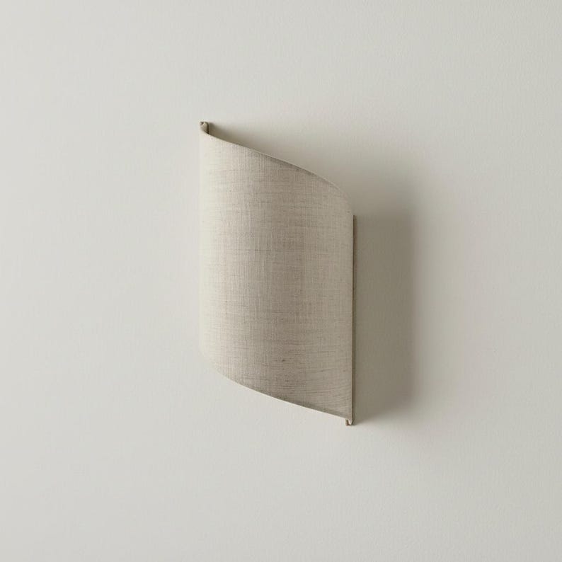 Applique murale arc en spirale de lin, à brancher