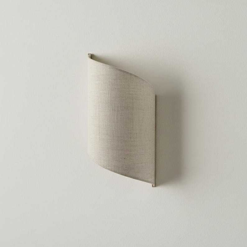 Applique murale arc en spirale de lin, à brancher