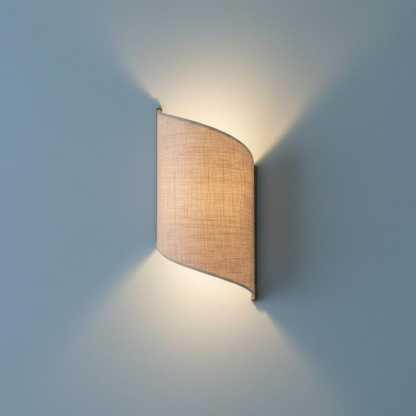 Applique murale arc en spirale de lin, à brancher