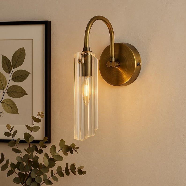 Appliques murales en verre et bronze de style romain, éclairage intérieur