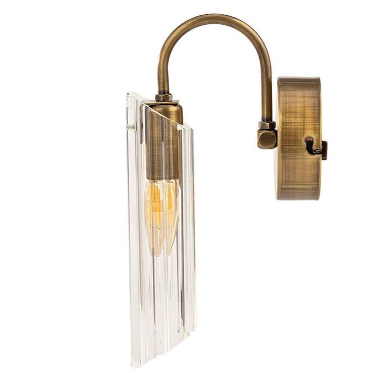 Appliques murales en verre et bronze de style romain, éclairage intérieur