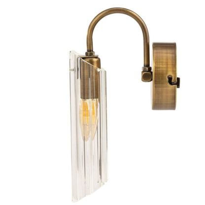 Appliques murales en verre et bronze de style romain, éclairage intérieur