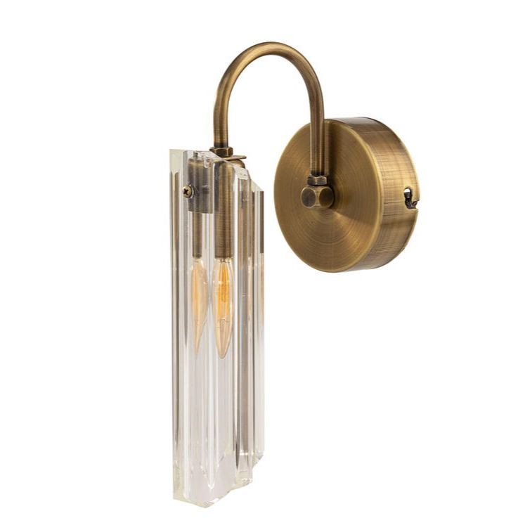 Appliques murales en verre et bronze de style romain, éclairage intérieur