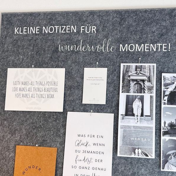 Tableau de messages mural feutrine pour notes et mémo