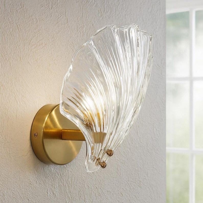 Applique murale coquillage doré, style moderne élégant