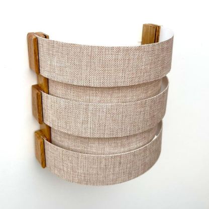 Applique murale en bois de style bohème, abat-jour en toile de jute