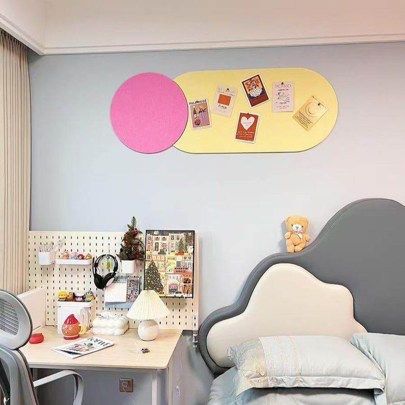 Tableau de messages mural feutrine ensemble décoration