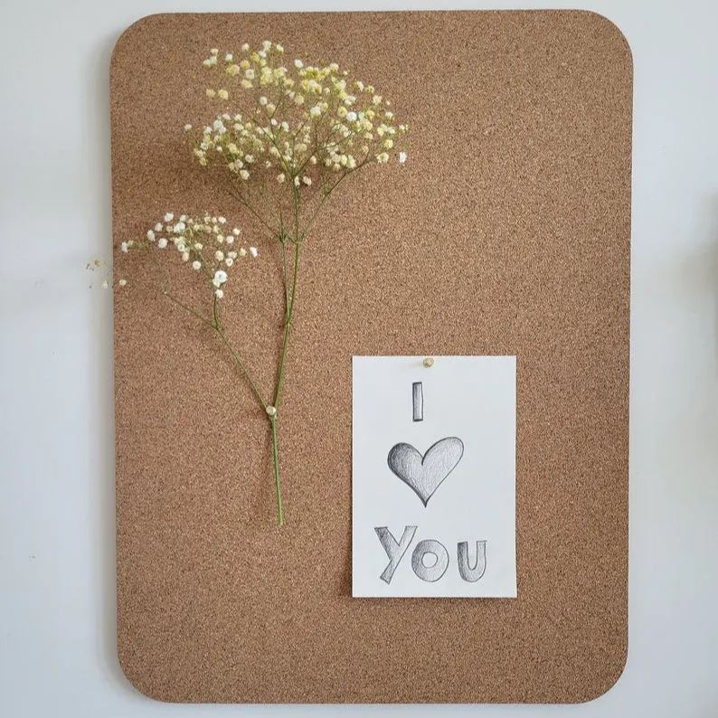 Tableau de messages mural liège naturel cuisine planification