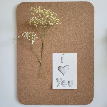 Tableau de messages mural liège naturel cuisine planification