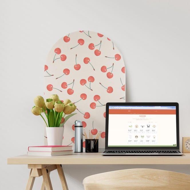 Tableau de messages magnétique mural feutrine colorée arquée