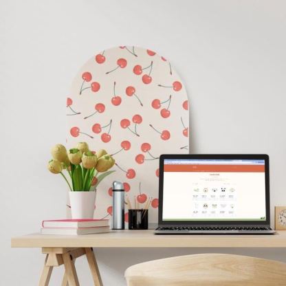 Tableau de messages magnétique mural feutrine colorée arquée