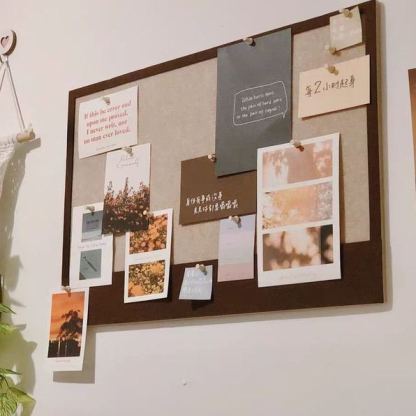 Tableau de messages mural polygonal feutrine photo mémo