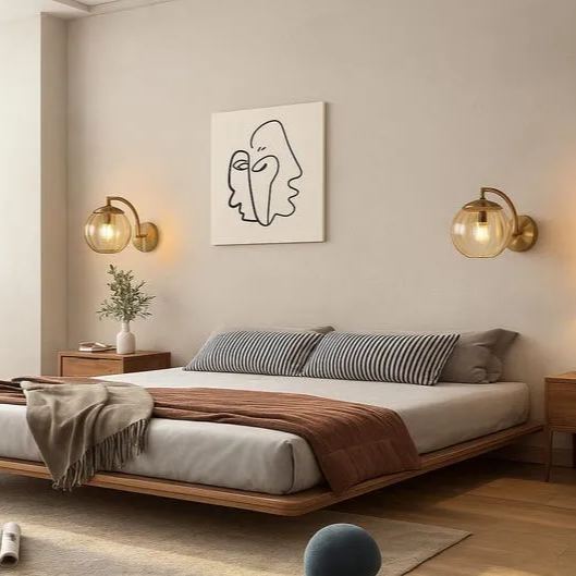 Applique murale moderne en verre à LED, éclairage minimaliste