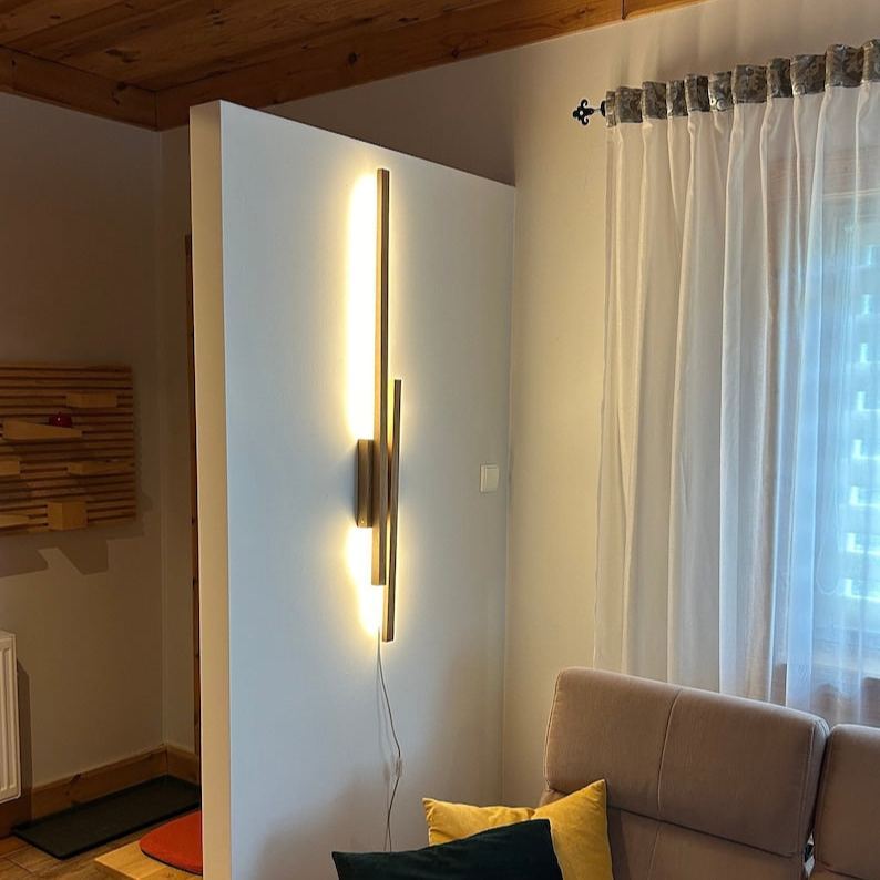 Applique murale LED en chêne, style minimaliste moderne