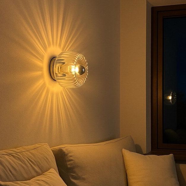 Applique murale en verre, décoration intérieure rétro minimaliste