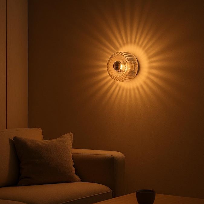 Applique murale en verre, décoration intérieure rétro minimaliste