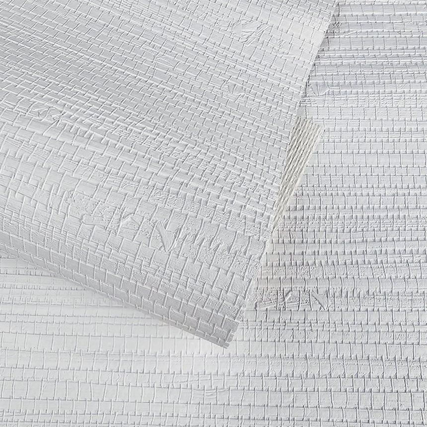 Papier peint en fibres végétales à motifs de feuilles de palmier nues