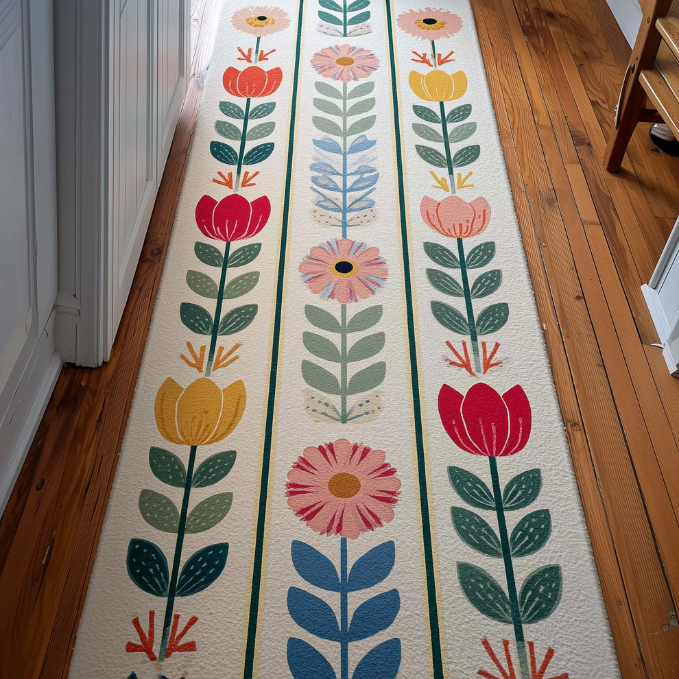 Flowers Dream Quilted Runner Rug   | Flowers