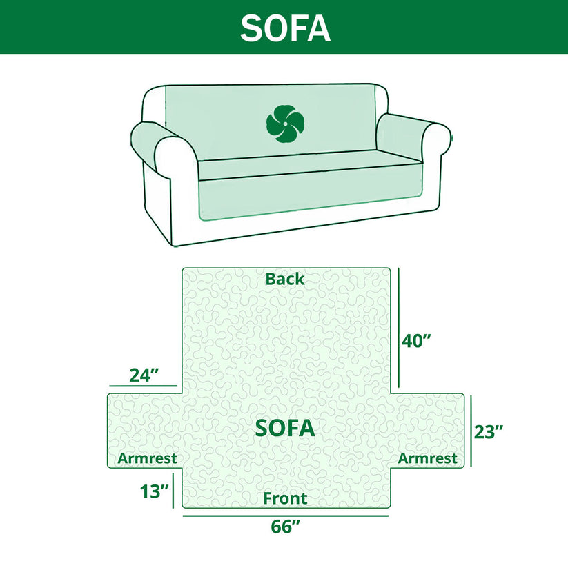 Festive Paw Quilted Sofa Cover