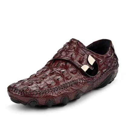 Urban Luxe Croc Pattern Driving Loafers Comfort Moccasins