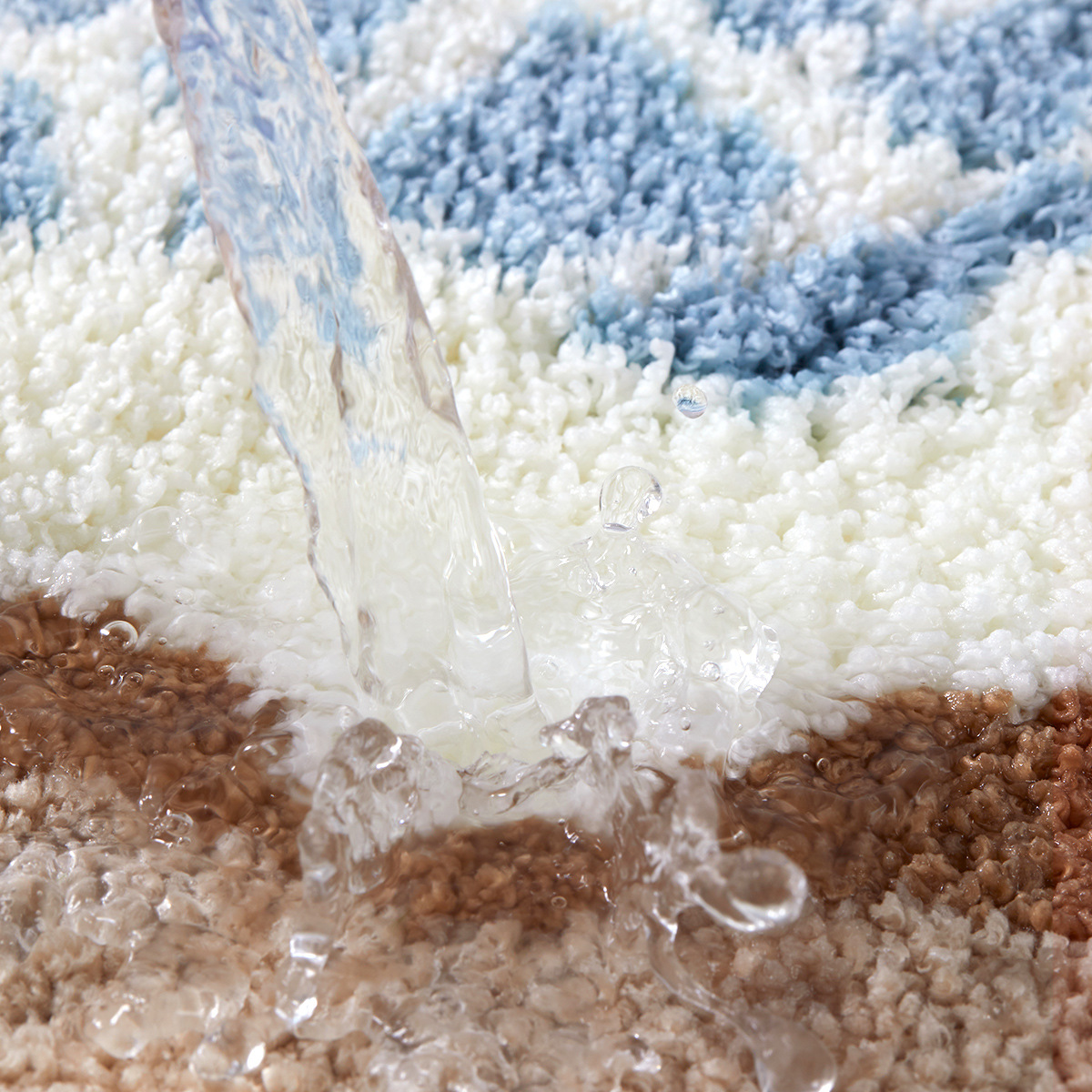 🔥 Last Day 45% OFF - Rolling Waves Faux Cashmere Non-Slip Bath Rug