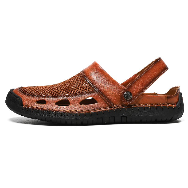 🔥Last Day 60% OFF🔥Men's Premium Leather Closed-Toe Sandals - Non-Slip Outdoor Summer Shoes