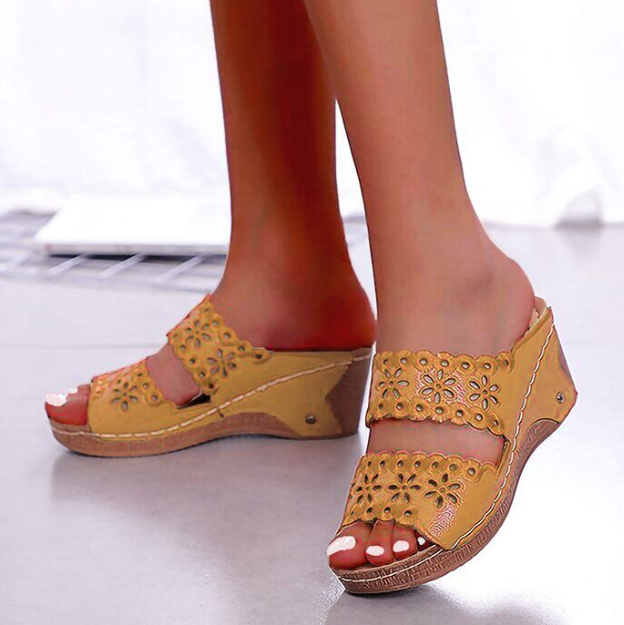 Women's Comfort Wedge Slide Sandals For Summer Walking