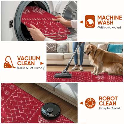 Winter Snowflake Nutcracker Quilted Runner (Hallway) – Festive Nutcracker Quilted Runner Rug