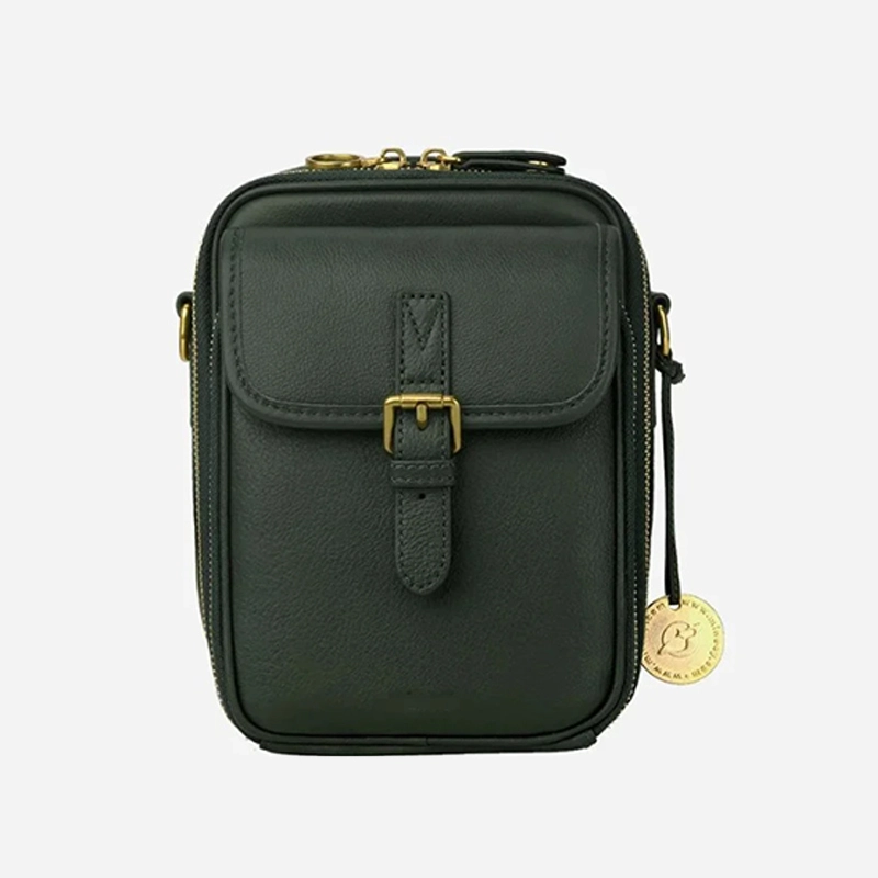 Retro doppelte Schicht große Kapazität Crossbody Tasche