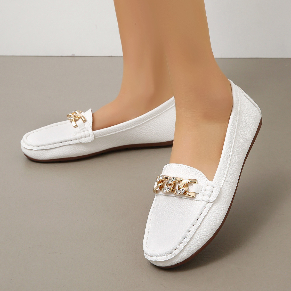 Women's Spring/Autumn Rhinestone Decor Flat Loafers