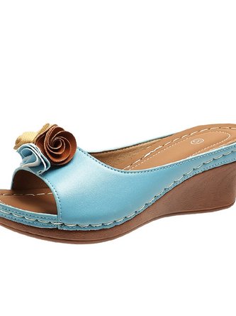 Summer Simple Plain Slide Sandals