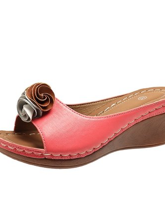 Summer Simple Plain Slide Sandals