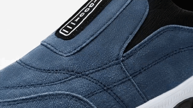 Suggested image: macro close-up of breathable knit, cotton-linen or canvas upper material with airflow detail