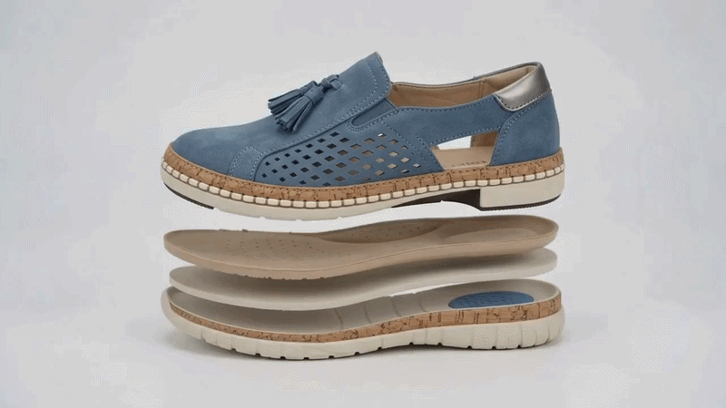 Suggested image: close-up comfort diagram of the sneaker showing cushioned insole, soft inner lining, flexible sole, and pressure relief under heel and forefoot