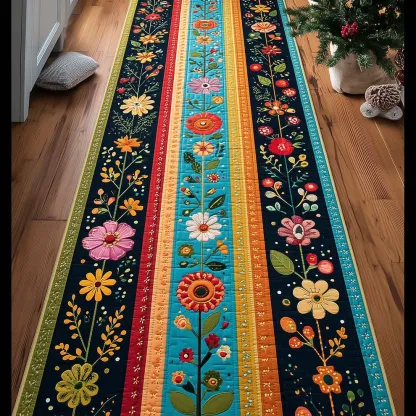 Flowers Dream Quilted Runner Rug   | Flowers