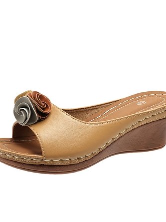 Summer Simple Plain Slide Sandals