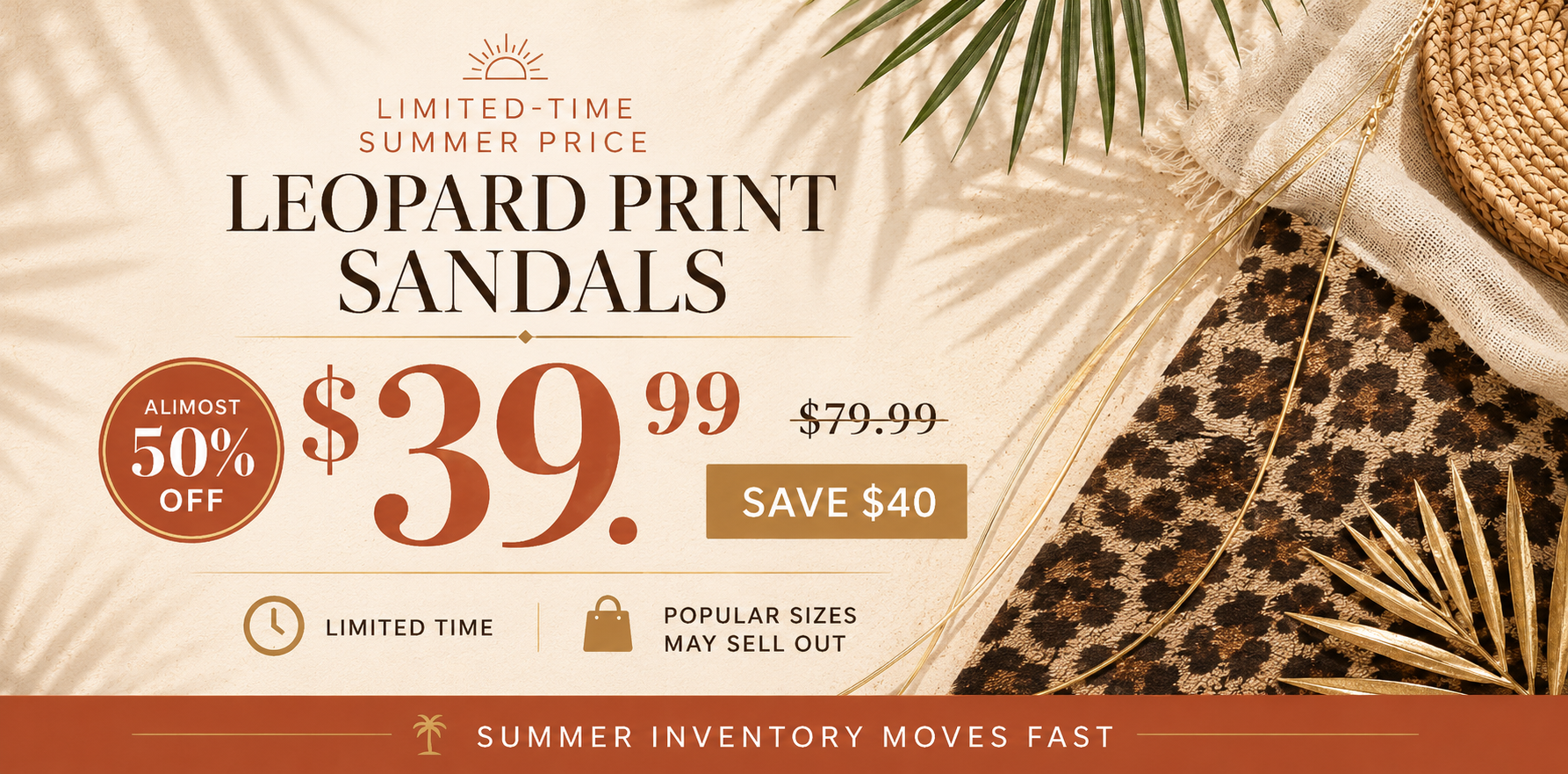 summer sandals seasonal deal