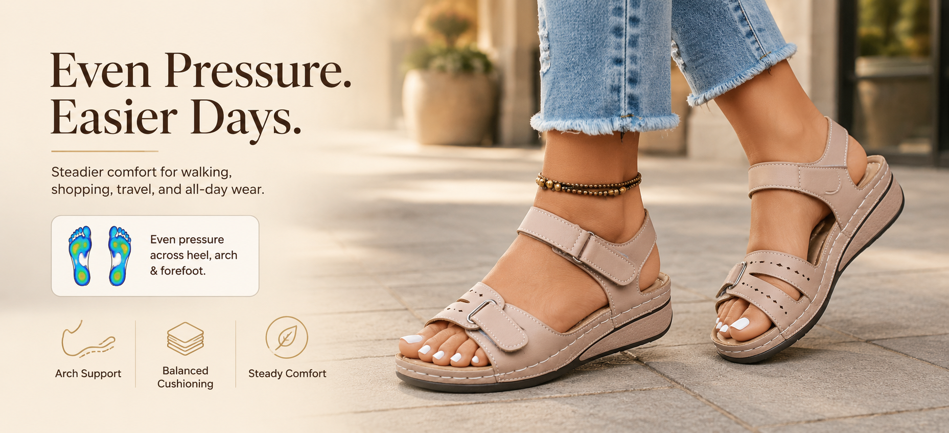 3. Orthopedic sandal cushioning and pressure relief image