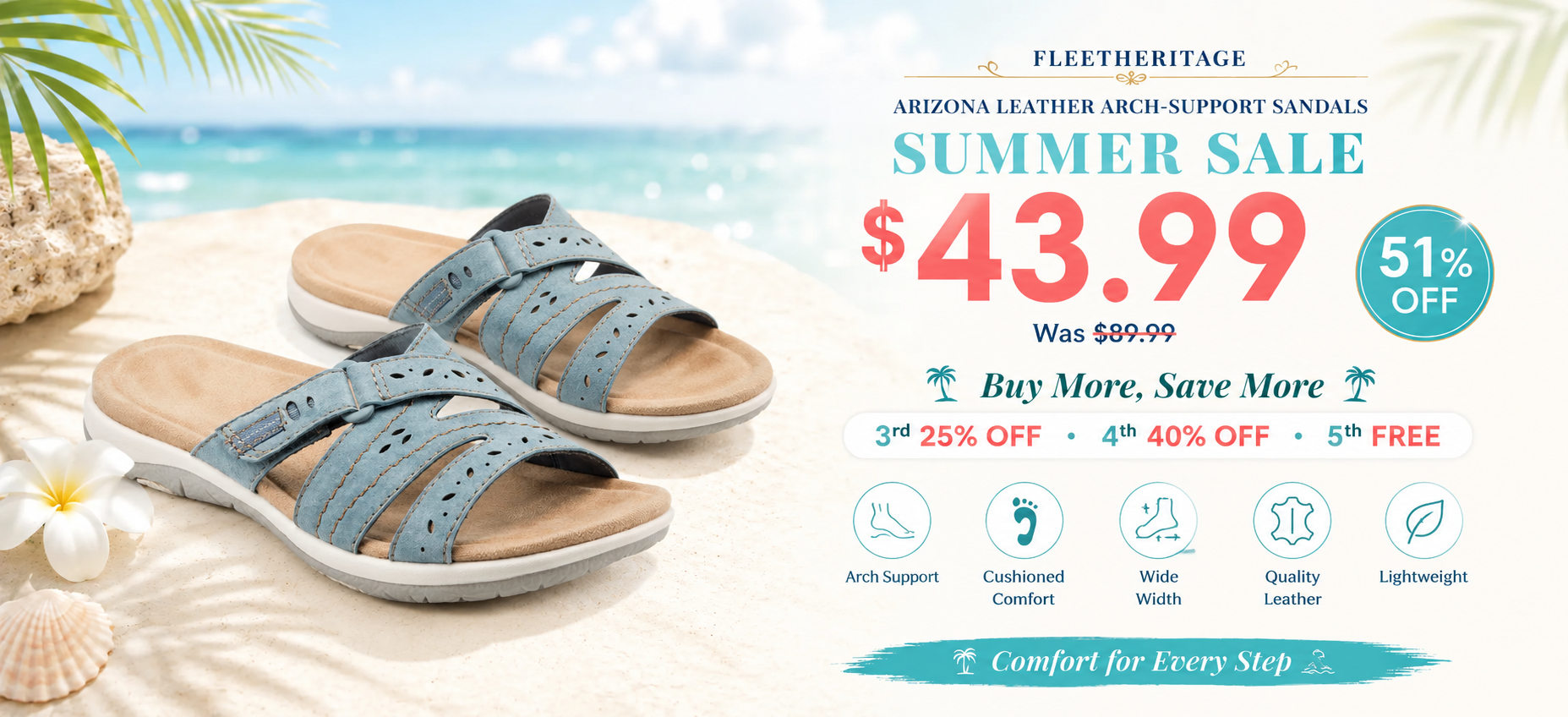 Image showing $43.99 sale price and 51% OFF promotion