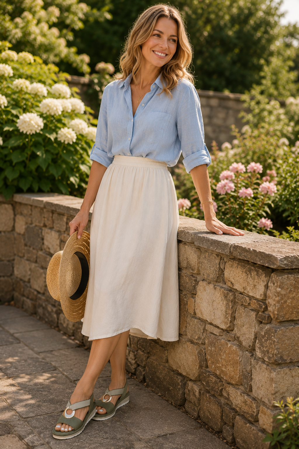product image showing the flat sandal shape with supportive comfort features