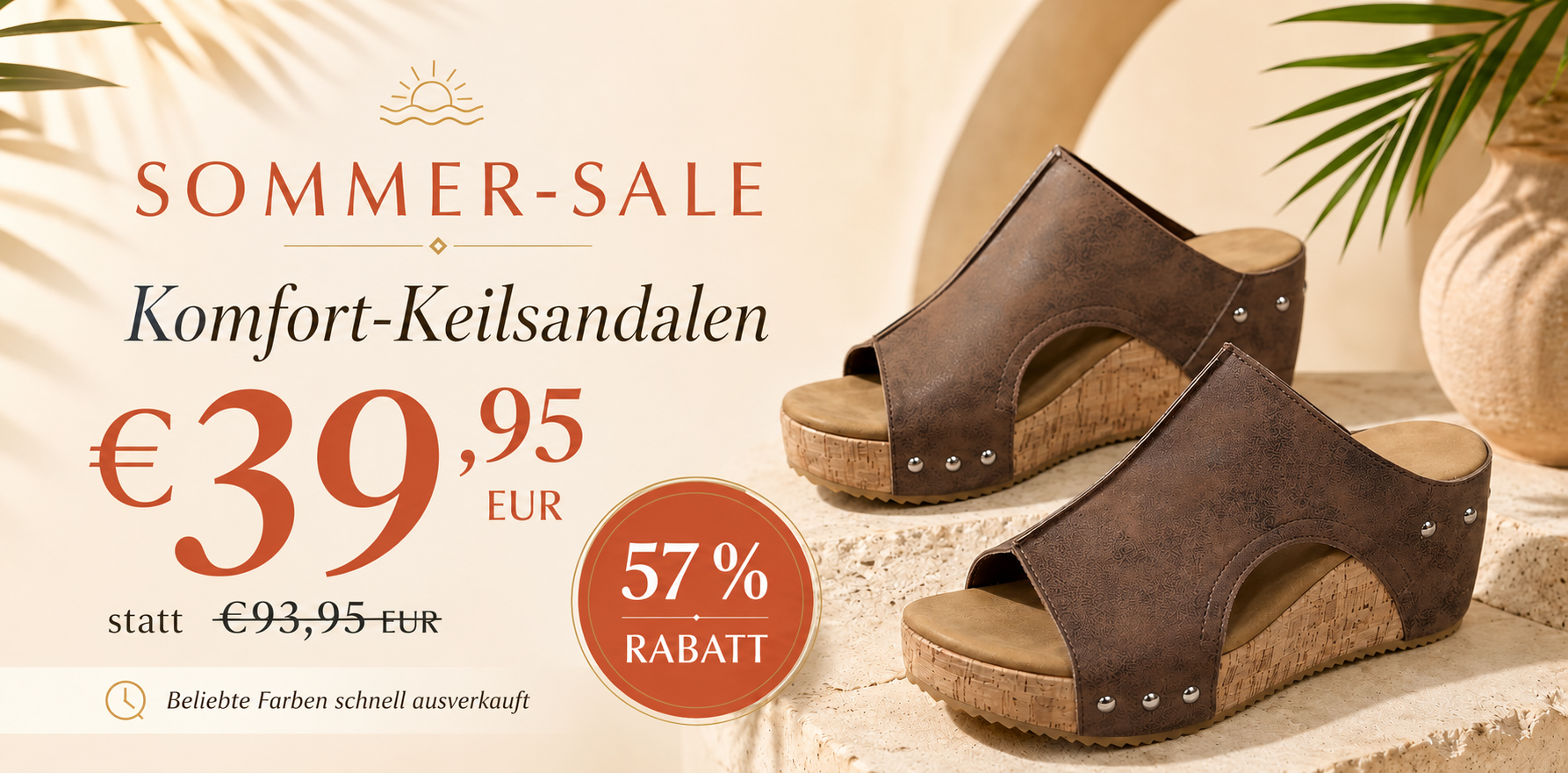 Preisangebot der Sandalen