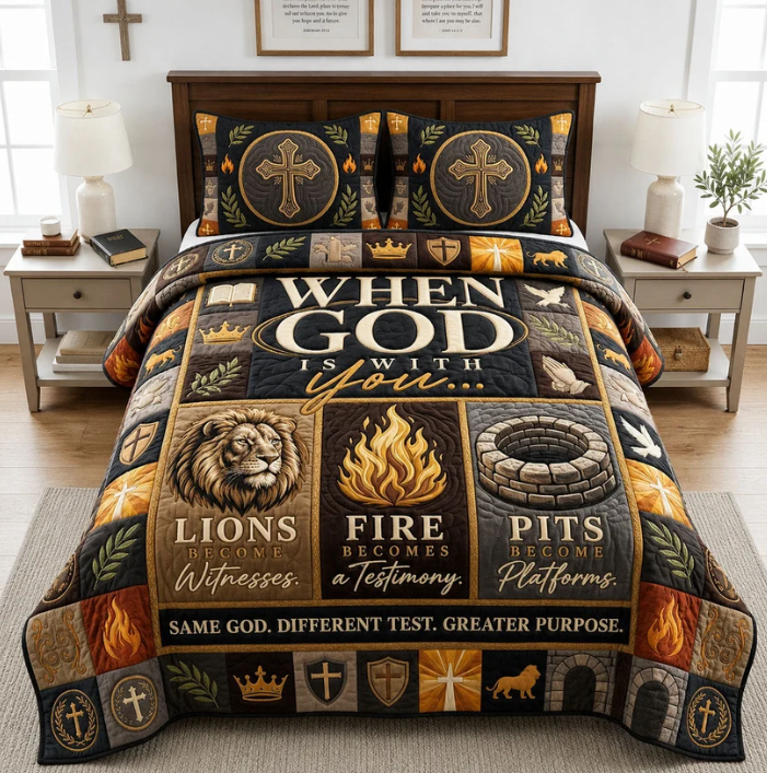 God’s Purpose 3-Piece Quilted Bedding Set