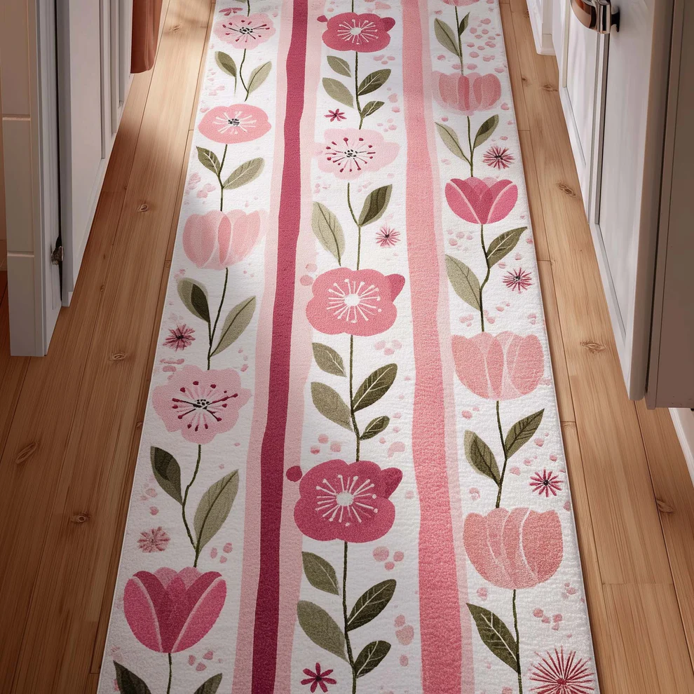 Flowers Dream Quilted Runner Rug   | Flowers