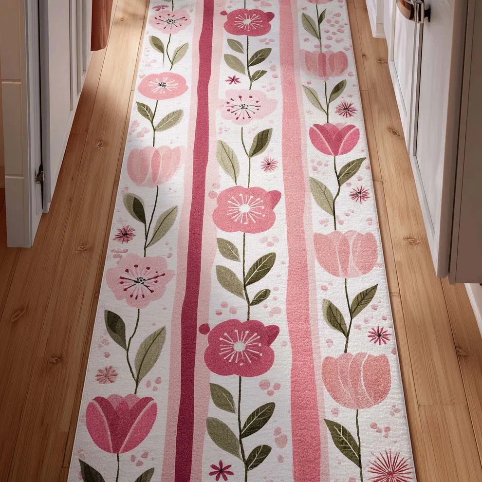 Flowers Dream Quilted Runner Rug   | Flowers