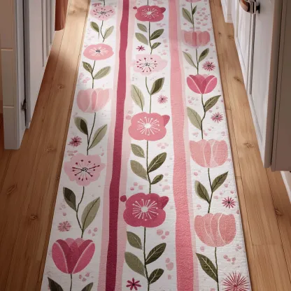 Flowers Dream Quilted Runner Rug   | Flowers
