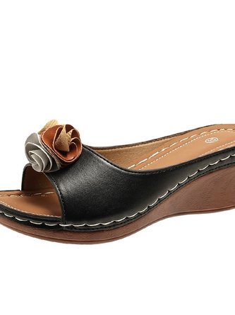 Summer Simple Plain Slide Sandals