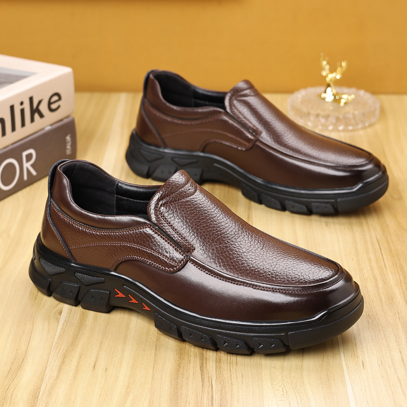 🎅Limited time deal — 50% OFF⏰Men's Orthopedic Arch Support Genuine Leather Slip-On Loafers